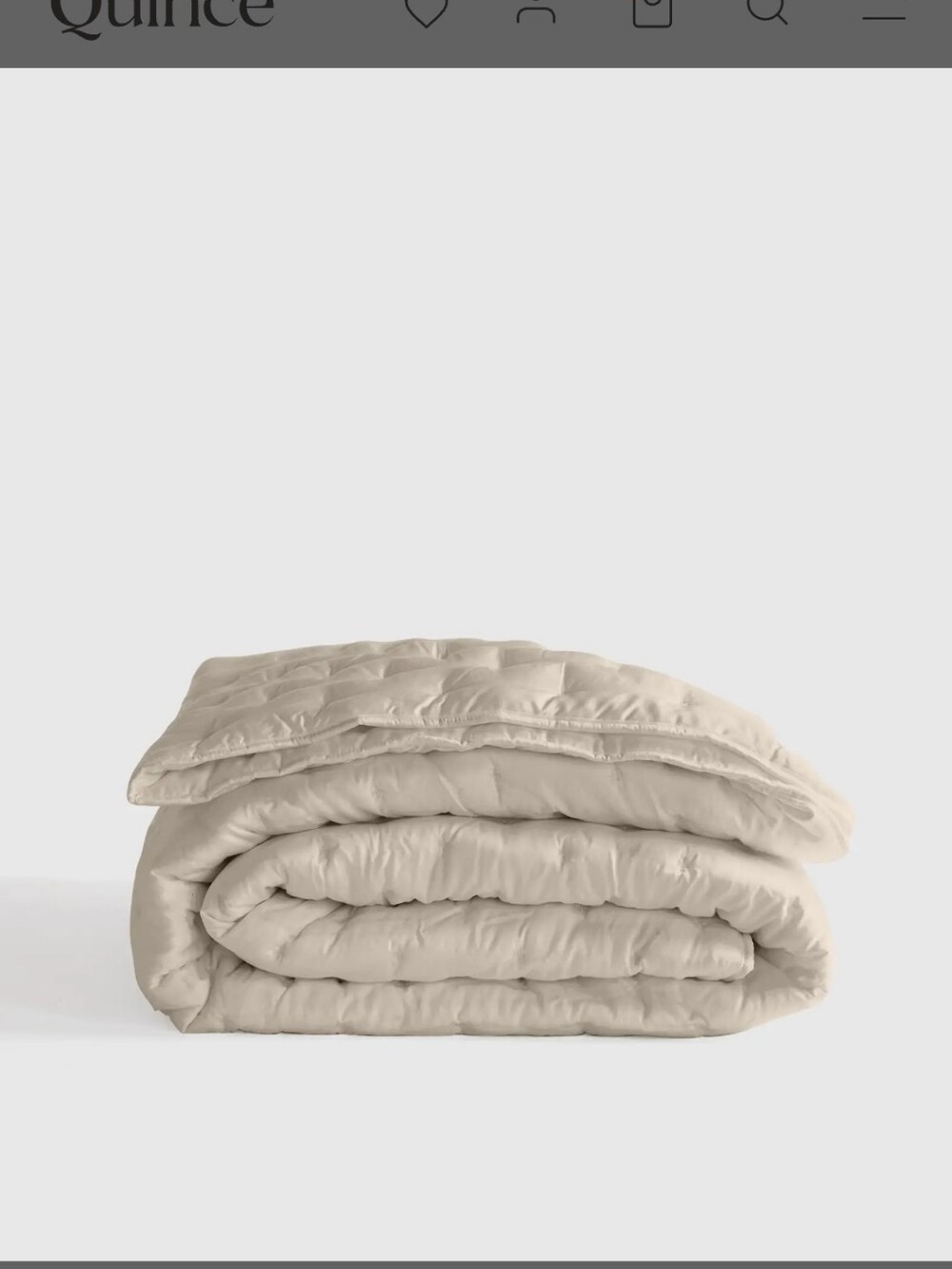 New Quince TWIN Organic bamboo Dream Quilt Sand